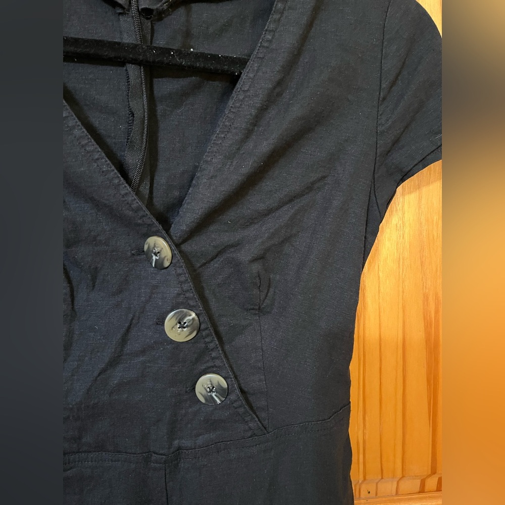 Urban Outfitters Karen Black Surplice Button-Through Jumpsuit - Picture 9 of 11